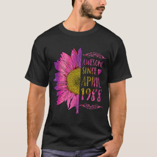 Camiseta Cumpleaños del girasol para las mujeres increíble