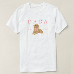 Camiseta Cumpleaños del Golden Retriever Pink Dada