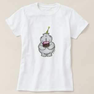 Camiseta Cumpleaños del hipopótamo - feliz cumpleaños