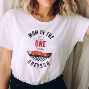 Camiseta Cumpleaños del niño de 1 año con coche de carreras