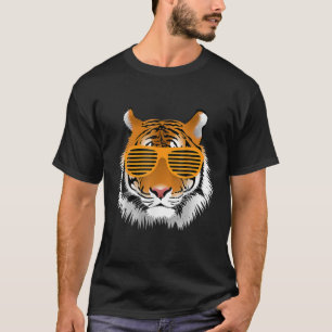 Camiseta Cumpleaños Del Niño Guay Tigre Tirado Tema Animal 