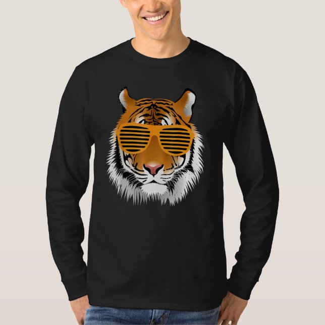 Camiseta Cumpleaños Del Niño Guay Tigre Tirado Tema Animal (Anverso)
