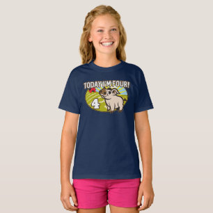 Camiseta ¡Cumpleaños del niño hoy tengo cuatro años! Cerdo 