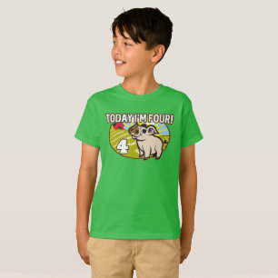 Camiseta ¡Cumpleaños del niño hoy tengo cuatro años! Cerdo 
