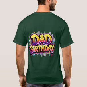 Camiseta Cumpleaños del papá Ciudad Arcoíris Grafiti