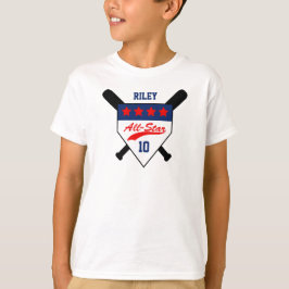 Camiseta Cumpleaños del personalizado All Star Béisbol