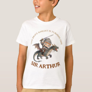 Camiseta Cumpleaños del primer caballero castillo acuarela