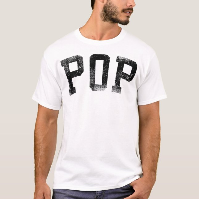 Camiseta Cumpleaños del tipo de letra Pop Bold (Anverso)