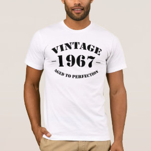 Camiseta Cumpleaños del vintage 1967 envejecido a la