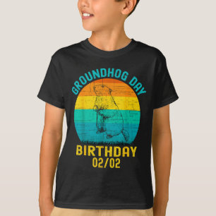 Camiseta Cumpleaños Día de la Marmota 2 de febrero Cumpleañ
