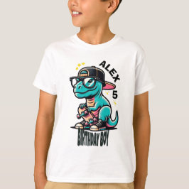 Camiseta Cumpleaños Dino – Nombre y Edad Personali