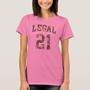 Camiseta Cumpleaños divertido 21 legales