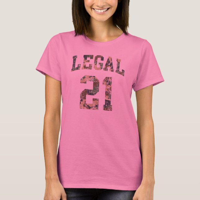 Camiseta Cumpleaños divertido 21 legales (Anverso)