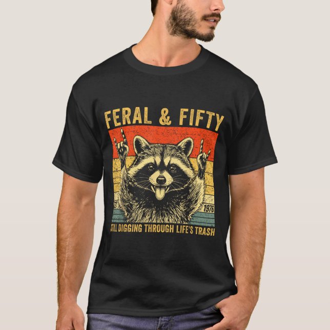 Camiseta Cumpleaños divertido 50 Establecido en 1976 Fvibes (Anverso)