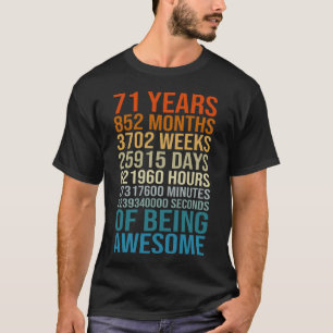 Camiseta Cumpleaños divertido 71 71 viejo medidor 71 años d