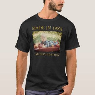 Camiseta Cumpleaños divertido con foto personalizada edició