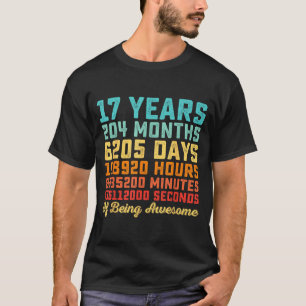 Camiseta Cumpleaños divertido de 17 años cita matemática pa