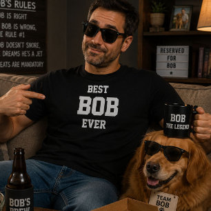Camiseta Cumpleaños divertido de Bob Personalizado Mejor Bo