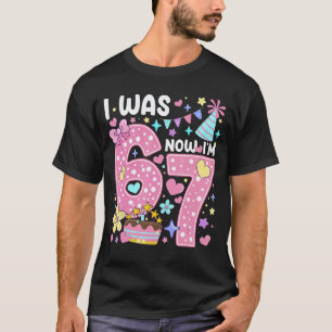 Camiseta Cumpleaños divertido de niña de 7 años Si siete Yo