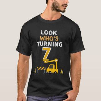 Camiseta Cumpleaños divertido de niños de siete años 7º Con