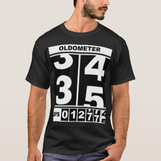 Camiseta Cumpleaños divertido del Oldómetro por 35 años Mil