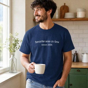 Camiseta Cumpleaños Divertido del Yerno Favorito Personaliz
