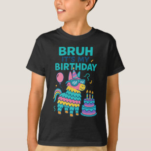 Camiseta Cumpleaños Divertido Llama Piñata Chico Cumpleaños