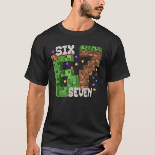 Camiseta Cumpleaños divertido para hombres Pixel Seis Siete