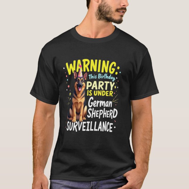 Camiseta Cumpleaños divertido perro pastor alemán (Anverso)