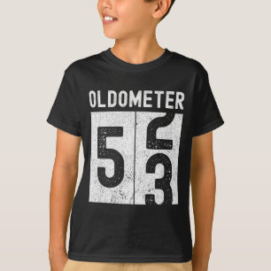 Camiseta Cumpleaños divertido retro del oldómetro 53 convir