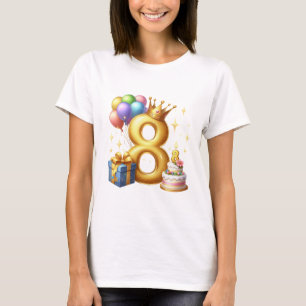 Camiseta Cumpleaños dorado 8