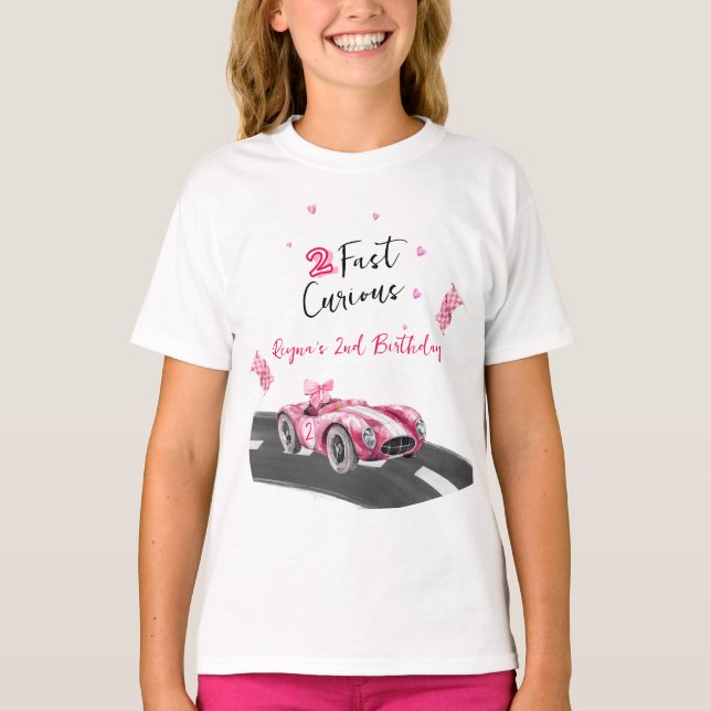 Camiseta Cumpleaños Dos Rápido Curioso  (Anverso)