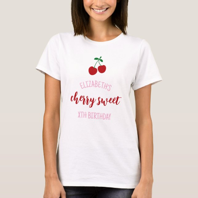 Camiseta Cumpleaños Dulce Cereza (Anverso)
