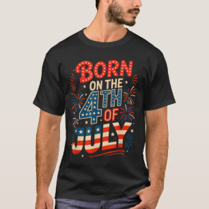 Camiseta Cumpleaños el 4 de julio día de la independencia