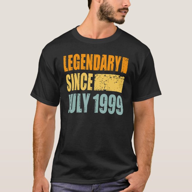 Camiseta Cumpleaños En Julio De 1999 (Anverso)