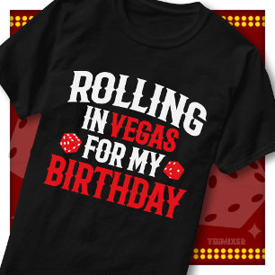 Camiseta Cumpleaños En Las Vegas Equipo De Fiesta De Dados