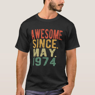 Camiseta Cumpleaños en mayo alucinante desde 1974