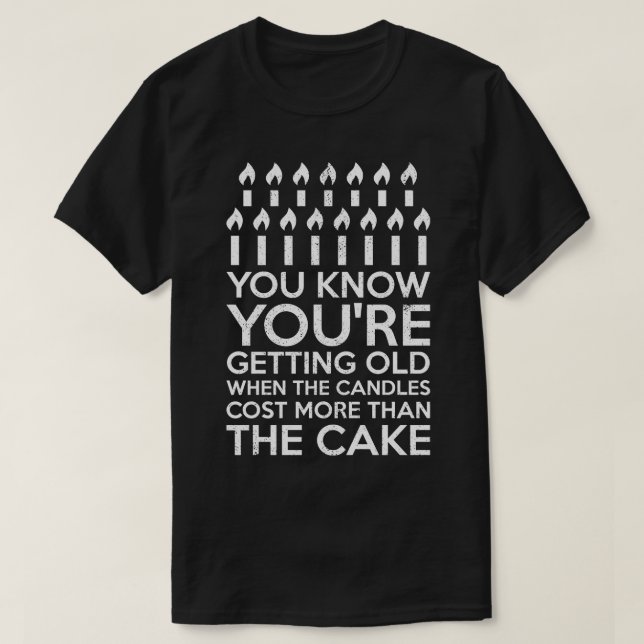 Camiseta Cumpleaños envejeciendo (Diseño del anverso)