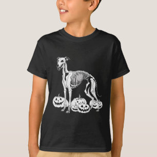 Camiseta Cumpleaños Esqueleto Whippet Halloween Perro Hombr