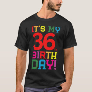 Camiseta Cumpleaños feliz de 36 años es mi 36° Bi
