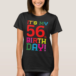 Camiseta Cumpleaños feliz de 56 años es mi 56º Bi