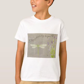 Camiseta cumpleaños feliz de la libélula
