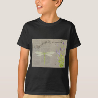 Camiseta cumpleaños feliz de la libélula