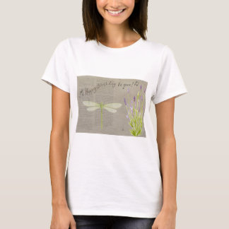 Camiseta cumpleaños feliz de la libélula