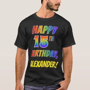 Camiseta CUMPLEAÑOS FELIZ de la mirada del arco iris déci