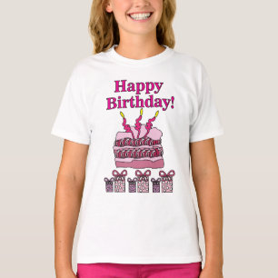 Camiseta Cumpleaños feliz Fiesta cumpleaños Chica hijos