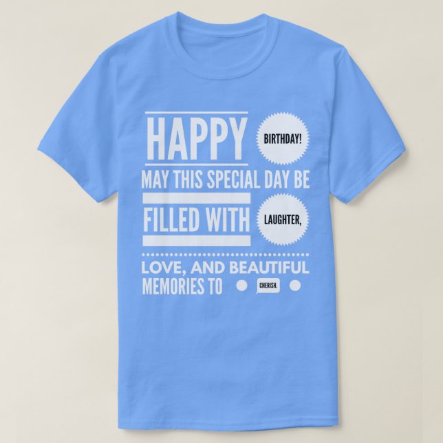 Camiseta Cumpleaños Feliz y Gracioso (Diseño del anverso)