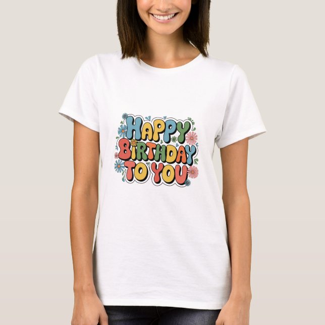 Camiseta Cumpleaños floral genial (Anverso)
