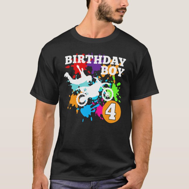 Camiseta Cumpleaños Fmx Boys Freestyle Motocross Dirtbike R (Anverso)