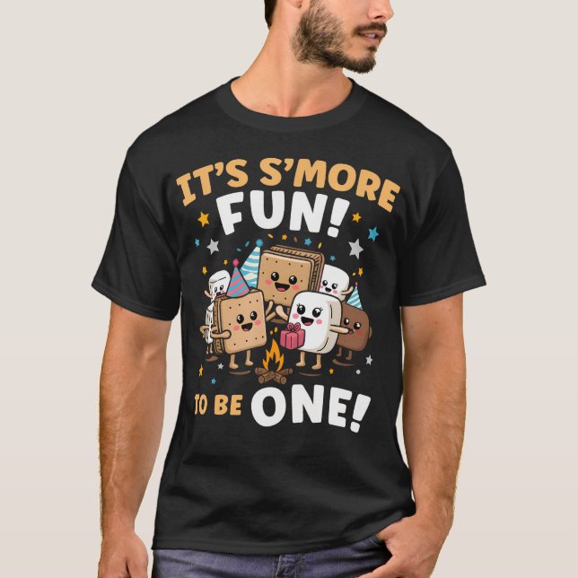 Camiseta Cumpleaños Fogata Malvavisco Es Más Divertido Ser (Anverso)